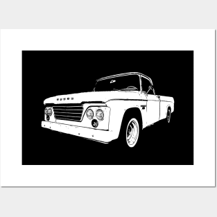 1965 Dodge D-100 Sweptline - stylized Posters and Art
